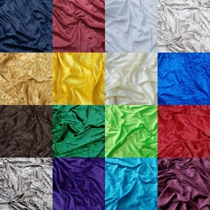 Premium Crushed Velvet Fabric Dress Craft Stretch Velour Material 150cm 59" Wide - Picture 1 of 23