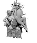 1/24 75mm Resin Figure Model Kit Sexy Girl Princess Seductress Couch Unpainted