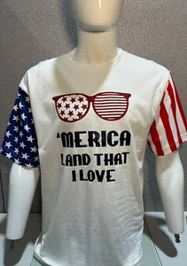 'Merica Land That I Love T-Shirt - Size Large - Picture 1 of 1
