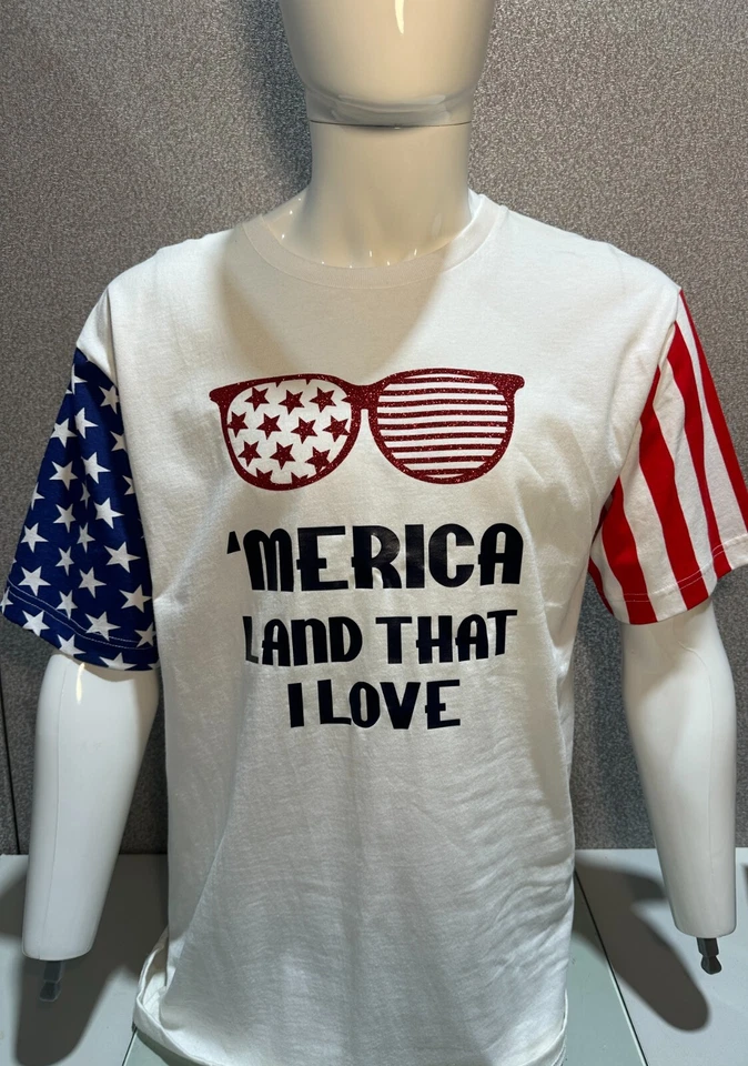 'Merica Land That I Love T-Shirt - Size Large - Image 1 of 1
