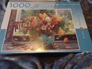 King 1000 Teile Puzzle-Herbstblumen-NEU ANDERE VERSIEGELT REF 1993 - Bild 1 von 7