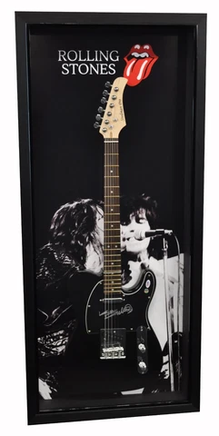 Keith Richards Rolling Stones Signed Guitar Frame Premium AS-00758 Cover