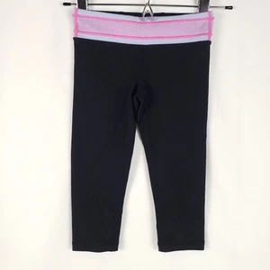 Ivivva Rhythmic Capri Leggings Girls 6 Reversible Low Rise Pocket Lululemon - Picture 1 of 9