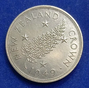 Neuseeland One Crown 1949 - Silbermünze, hochwertig - Bild 1 von 2