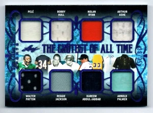 2019 Leaf Game Used Jersey Pele Arnold Palmer Walter Payton Kareem Abdul Jabbar - Picture 1 of 3