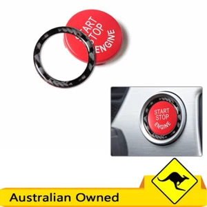 Red Engine Start Push Button Cover With Ring Trim For BMW E90 E92 E93 2Pcs - Picture 1 of 12