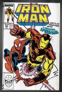 Iron Man #234 Marvel Comics 1988 F+ with Spider-Man - Picture 1 of 2