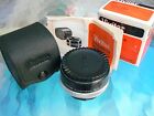 VIVITAR 2X TELE CONVERTER FOR CANON FD MOUNT *WITH CASE & IN BOX *MINT