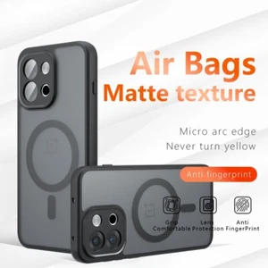 Magnetic Matte Bumper Anti-slip Soft Rubber Hard Case For OnePlus 13T 13R 13 12 - Picture 1 of 27
