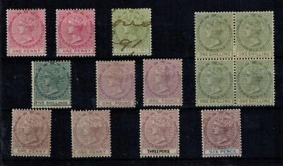 Trinidad & Tobago QV Revenues 1d, 3d, 6d, 1s, 5s, & L1 CROWN CA WMK Mint VF/XF - Image 1 of 2