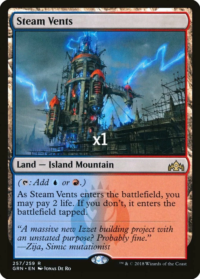 MTG Guilds of Ravnica GRN Steam Vents MINT - Image 1 of 1