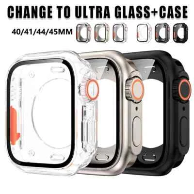 For Apple Watch Series 10 9 8 7 6 5 45mm 44mm Change to Ultra Case iWatch Cover