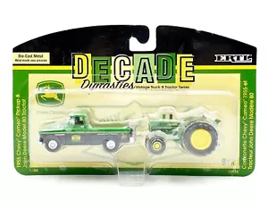 1/64 John Deere 1955 Chevy Cameo Pickup And Model 80 Tractor - Picture 1 of 1