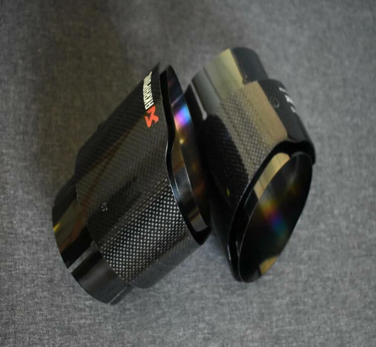 Черная стальная задняя труба глушителя выхлопной системы из углеродного волокна для BMW X1 20-22 F48 - Изображение 1 из 4