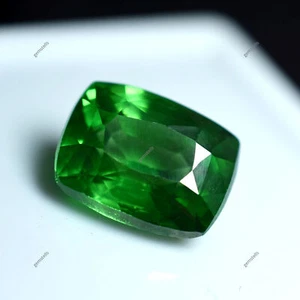 Hermosa piedra preciosa suelta corte cojín granate verde natural de 8,35 quilates CERTIFICADA - Imagen 1 de 13