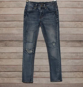 Silver Sasha Distressed Low Rise Denim Blue Skinny Stretch Jean Girl's Size 7 - Picture 1 of 12