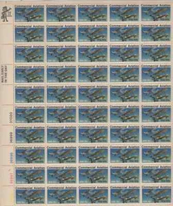 Scott #1684 - Commercial Aviation. Sheet of 50. MNH. OG. - Picture 1 of 2
