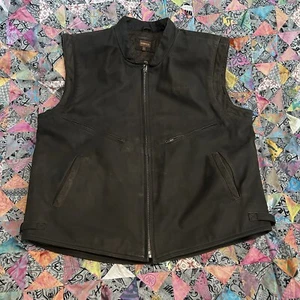 HARKILA Ladies Leather Gilet Waistcoat Jacket Removable Collar Shooting Sz 62 - Picture 1 of 13