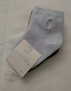 RALPH LAUREN BABY 3ER-PACK SOCKEN MIT BESTICKTEM LOGO, GRÖSSE 6-12 MONATE - Bild 1 von 4