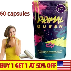 Primal Queen Grass-fed Beef Organ Supplement for Women 60 Capsules~ - Bild 1 von 10