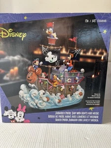 Disney Halloween Animated, Lights, & Music Pirate Ship Costco Exclusive 2024 NEW - Picture 1 of 5