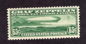 1930 65 Cent Zeppelin Ausgabe Scott # C13, postfrisch OG LH - Bild 1 von 2