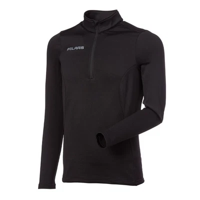 Polaris Black/Gray Womens Quarter-Zip Performance Mid Layer Jacket Fleece Lined - Image 1 of 2