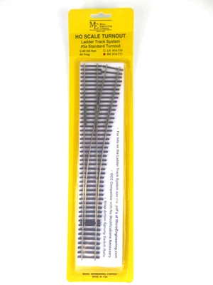 Micro Engineering HO 14-711 Code 83 Ladder Track System Turnout #5a Right Hand - Image 1 of 3