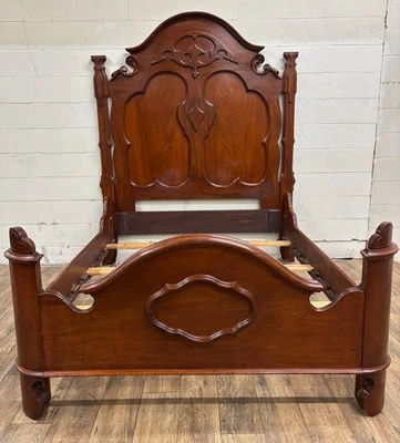 Antique Full Size Tall Victorian Bed - Image 1 of 4