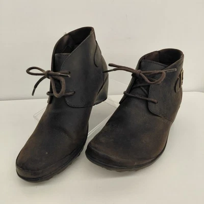 Женские кожаные ботильоны Merrell модель Veranda на шнуровке темно-коричневые размер 7 - Изображение 1 из 4