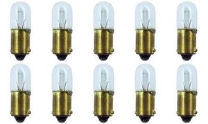 Lote de 10x 1893 Miniatura Bombilla Calibre Cluster Panel de Instrumentos 12v T-3.25 BA9S - Imagen 1 de 2