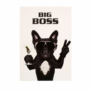 Wandbild Leinwand Keilrahmen Bild Hund Bulldogge Big Boss 60x90cm (21,95€/1Stk)