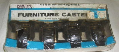 Ruedas para muebles Sears años 60 rodamientos de bolas dobles de 1 5/8 pulgadas nuevo stock antiguo Foto 1 de 3
