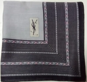 USED HANDKERCHIEF VINTAGE CLASSIC PATTERNED COTTON 18"POCKET SQUARE HANKY - Picture 1 of 2