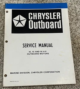 Manual de servicio fueraborda Chrysler 35, 45, 50 HP #OB3644 - Imagen 1 de 2