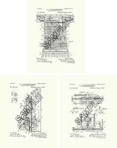 Impresiones de patente de máquina de escribir Blickensderfer para marco - Imagen 1 de 4
