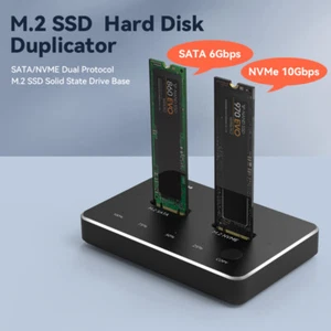 M. 2 Dual Bay Hard Disk Base SATA/NVME Laptop Solid State SSD Mobile Hard Disk - Photo 1/8
