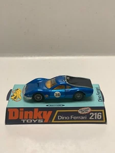 DINKY TOYS 216 FERRARI DINO rally car FACTORY MINT ON CARD CASE no plastic top - Picture 1 of 4
