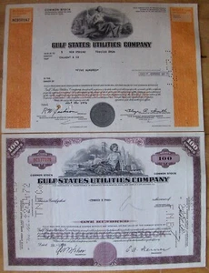 14 different. Stock certificate Gulf States Utilities Comp. 1940's -1970's - Picture 1 of 9