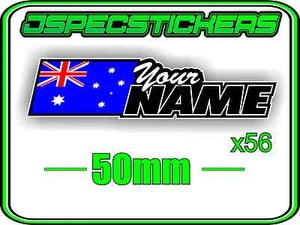 CUSTOM NAME RC STICKER SET A4 SHEET WINDOW NAME WITH FLAG DECAL SHEET STYLE 2 - Picture 1 of 7