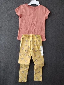 Wonder Nation Girls 2 Piece Leggings + T shirt Size Multicolor S 6/6X - Picture 1 of 11
