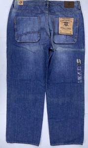 New Vintage Jeans Baggy Pants G-Unit Mens Blue Wide Hip Hop 42x34 Easy Fit 05 - Picture 1 of 9