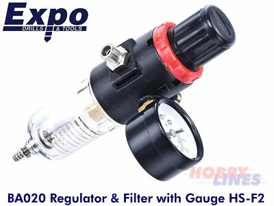 EXPO TOOLS REGULATOR & FILTER MIT MESSE HS-F2
