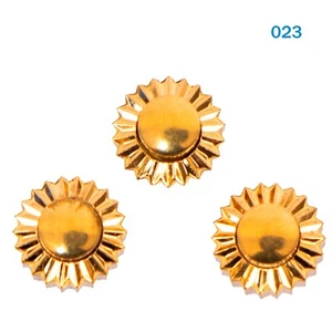 Three pieces swiss watch crown gold Push button #023# - Picture 1 of 5