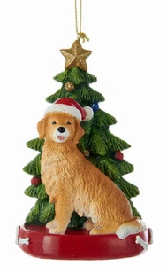 Golden Retriever Christmas Tree Ornament - Picture 1 of 1