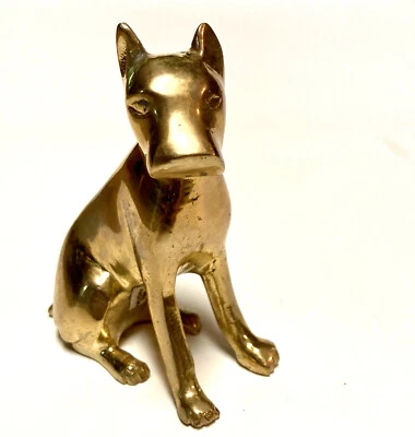 Boxer de latón macizo, mastín inglés, estatuilla de perro bulldog decoración del hogar Foto 1 de 4