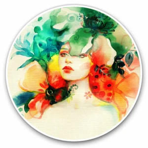 2 x Vinyl Stickers 20cm - Beautiful Lady Watercolour Art Cool Gift #21211 - Photo 1/9