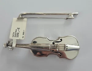 Cello mit Bogen aus 925 Silber ca. 22g Handarbeit Musik Sammlerstück Rarität - Bild 1 von 2