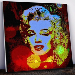 MARCO MARK - 'Golden Marilyn Monroe • Hand Signed Print On Canvas - Picture 1 of 1