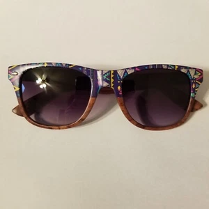 Women's Retro Colorful Geometric Pattern Stylish Fashion Square Sunglasses - Picture 1 of 9